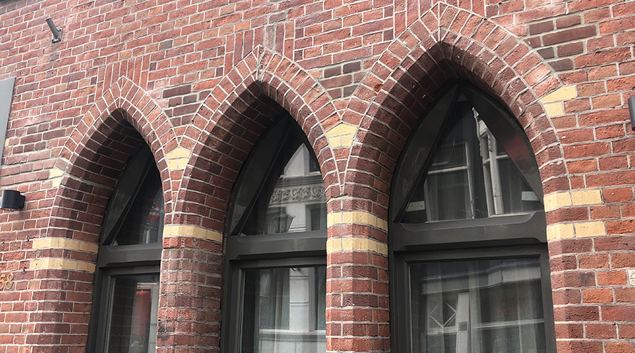 Historical architecture preserved after brick repair service by Mace Masonry